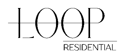 Loop Residential logo with the word LOOP in uppercase lettering and RESIDENTIAL beneath presented in a minimalist modern style